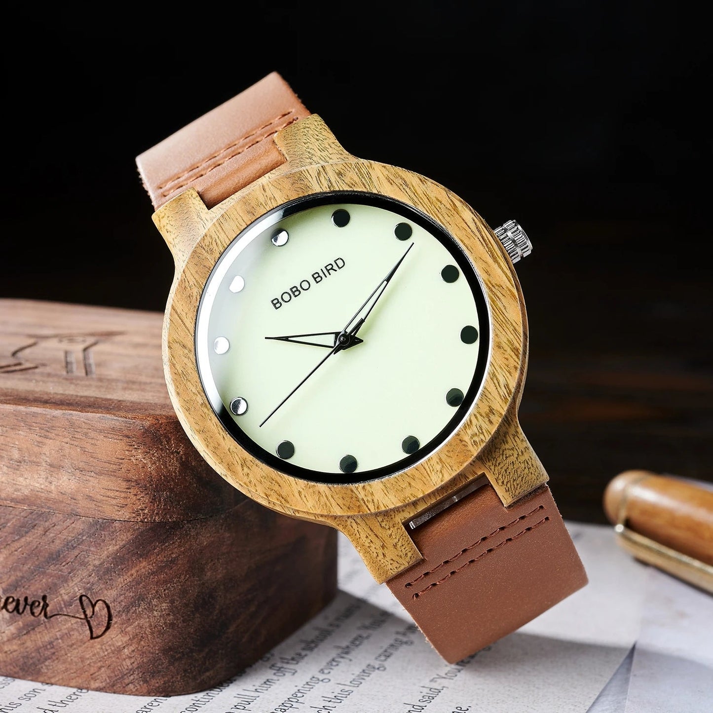 Black Brown - Brown Rubber - quartz - 42mm