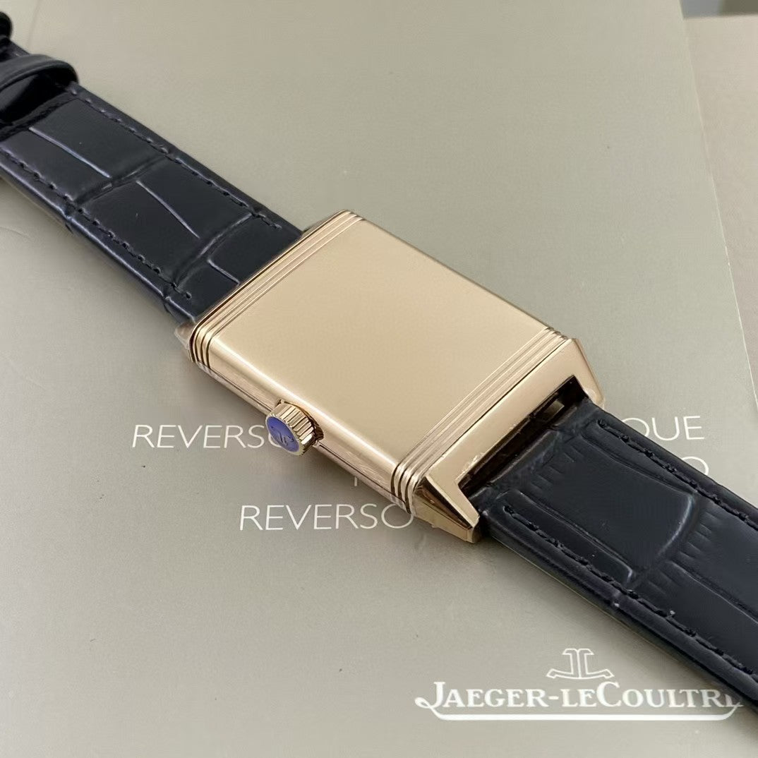 White Silver - Yellogold- Black Leather - Manual winding - 45*27mm