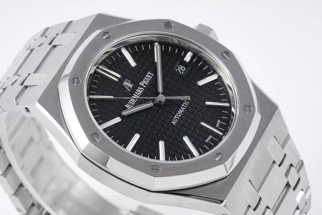 đŸ”¥limited-time offer! Classic 15400ST - Black 904L Steel - Silver - Automatic - 41mm