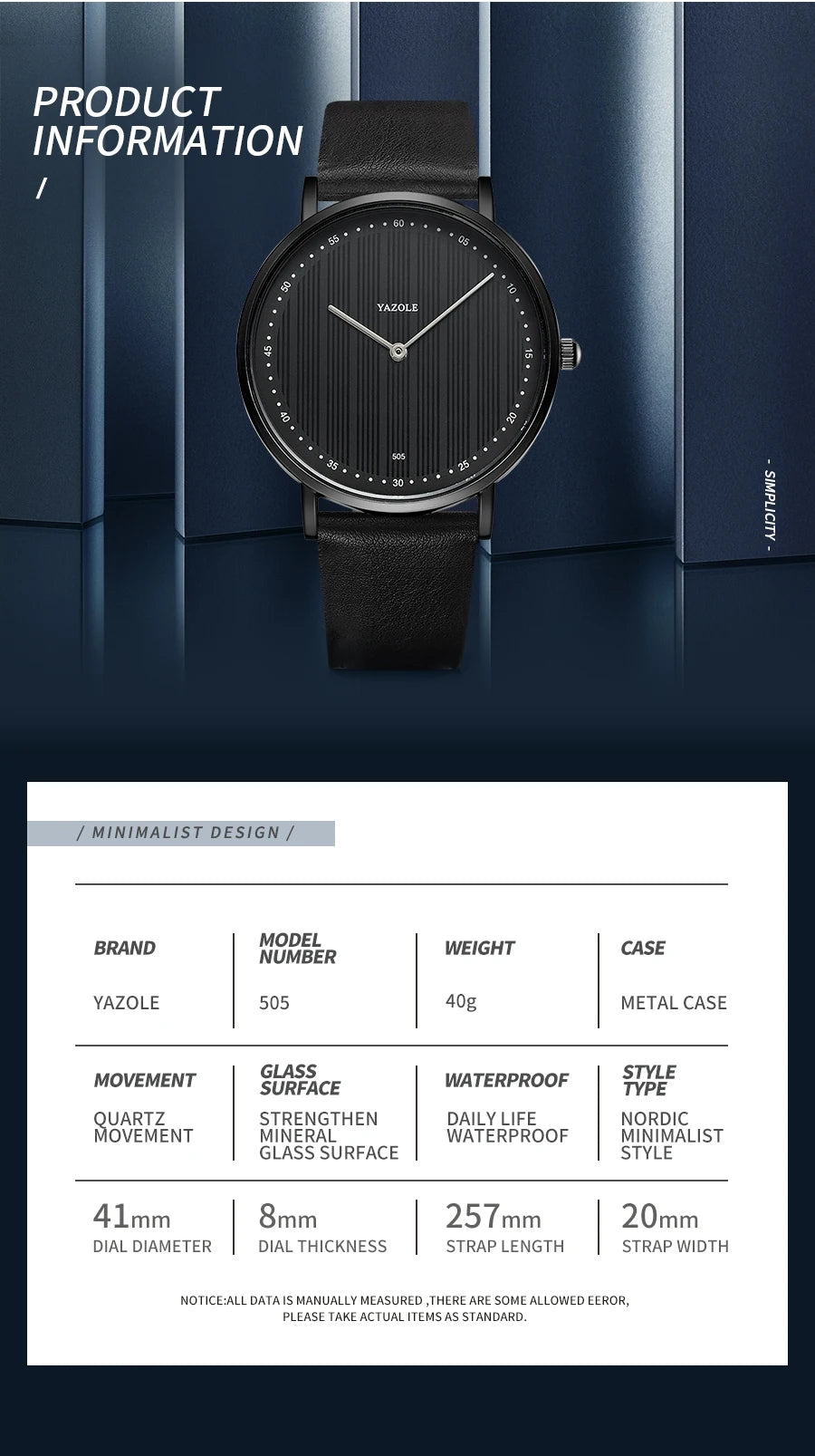 White - Black Leather - Automatic - 42mm