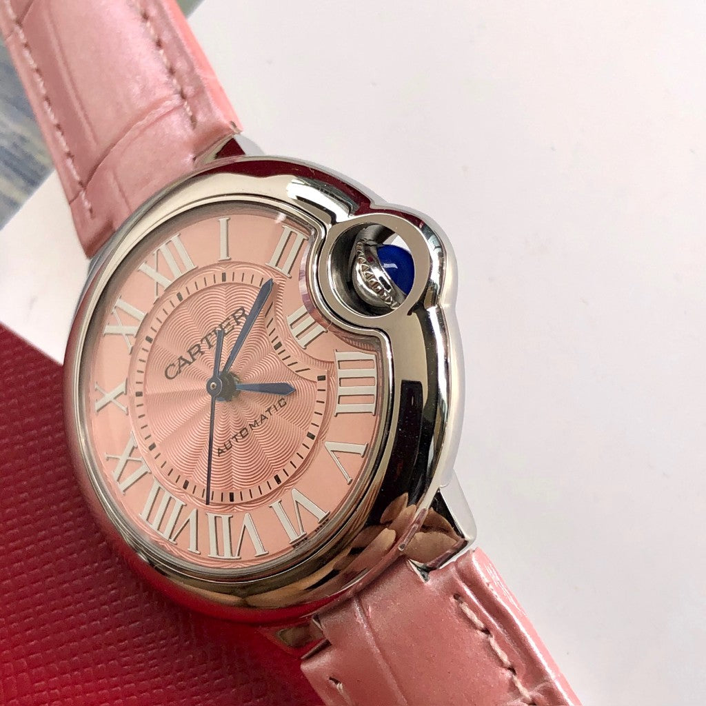 LADY -Pink Silver- Pink Leather - Quartz - 33mm