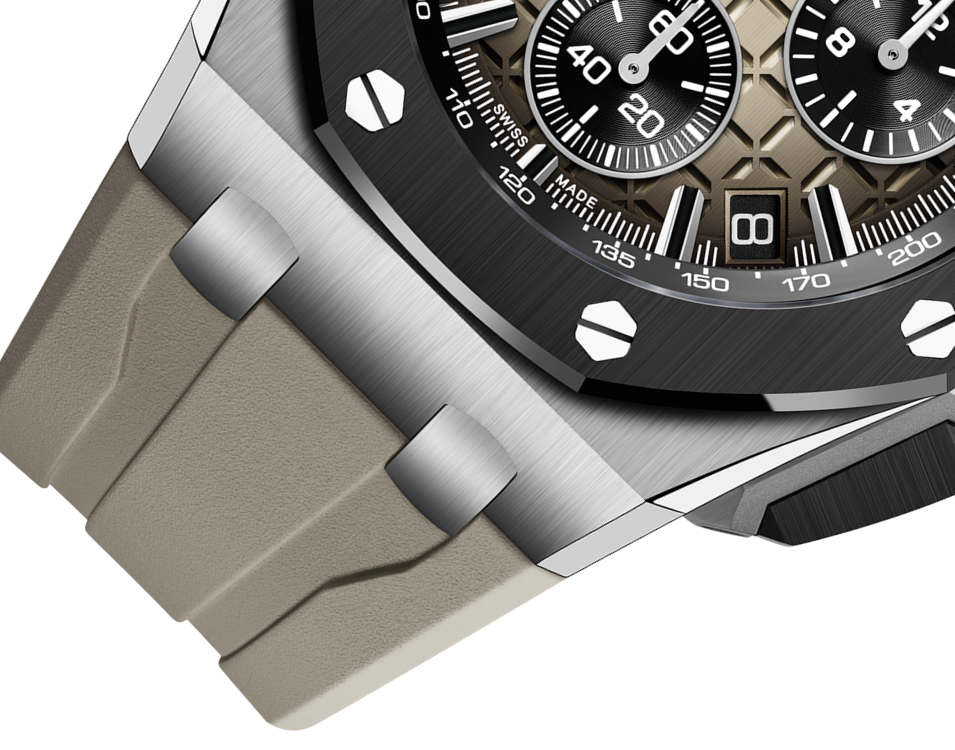 đŸ”¥limited-time offer! Brown Rubber Strap - 904L Steel - QUARTZ - 43mm