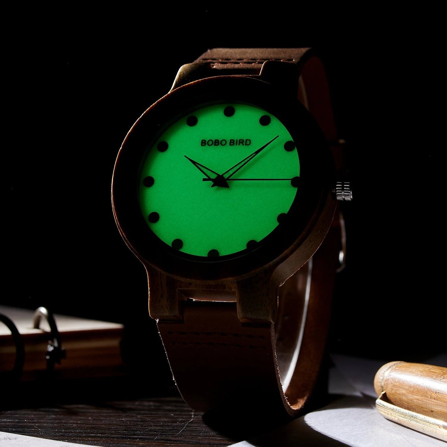 Black Brown - Brown Rubber - quartz - 42mm