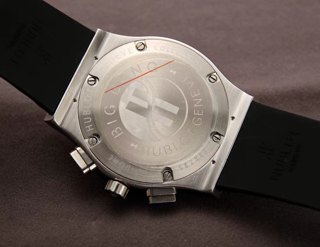 Special Offerš„Silver - Hollow 904L Steel - Grey Rubber - Quartz - 42mm