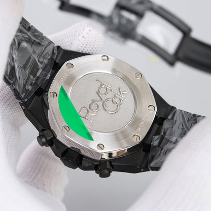 Black Titanium Steel - Chronograph- Quartz- 43mm