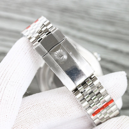 C-Factory - Blue -Smooth bezel- Silver 904L Steel- Automatic - 41mm
