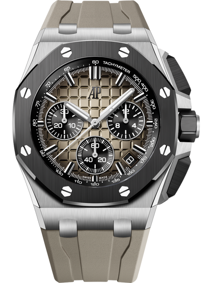 🔥limited-time offer! Brown Rubber Strap - 904L Steel - QUARTZ - 43mm