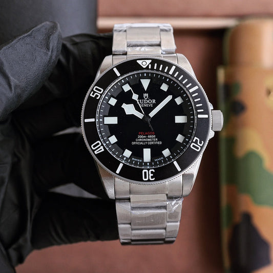 Black Silver - White 904L Steel - Automatic - 42mm