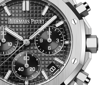 Black Silver - 904L Steel - Chronograph- Quartz- 41mm
